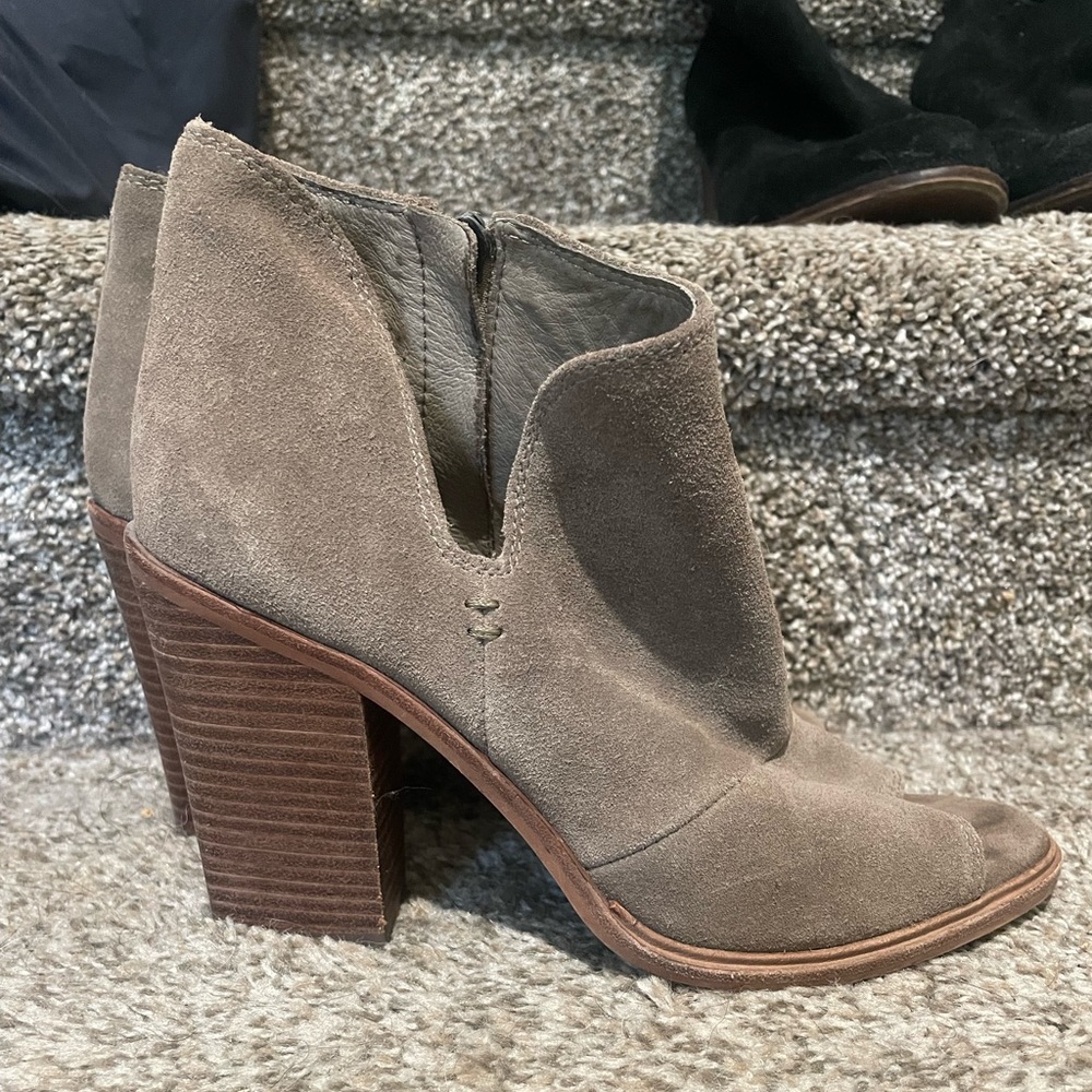 Vince Camuto peep toe booties